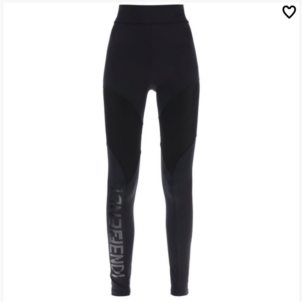 Fendi mirror black mesh legging - size small - NWT